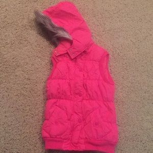 Pink puffer vest